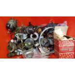 A quantity of mainly motorcycle switches and horn buttons.