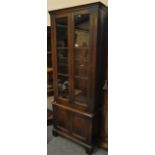 A late Victorian gun cabinet, 190 cm tall, 71 cm long x 39 cm deep