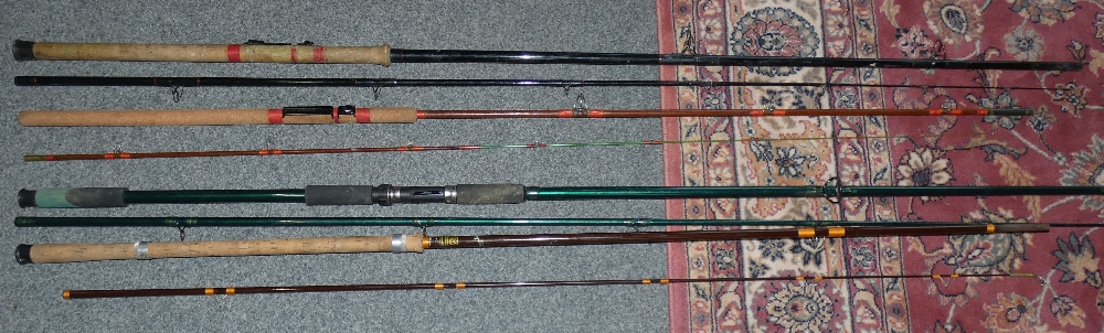 A variety of coarse fishing rods in tubes (10)