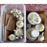 Two boxes of Denby ware