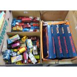 Four sets of Matchbox 'Sky Busters' aeroplanes, together with two boxes of loose Corgi, Dinky and