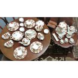 Royal Albert tea ware, approximately eighty pieces, including tea pots, three tier cake stand, jugs,