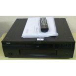 A Denon blue ray disc/DVD video player, model number DVD-2500BT