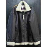 A Tommy classics imitation flying jacket in brown, size M