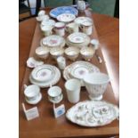 A collection of various china including Crown Devon leaf dish, Spode collectors plate, mounted