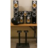 Bowers and Wilkins audio - a pair of CM9 200 watt speakers, serial numbers 6061 and 6062, a pair