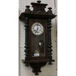 A mahogany cased wall clock