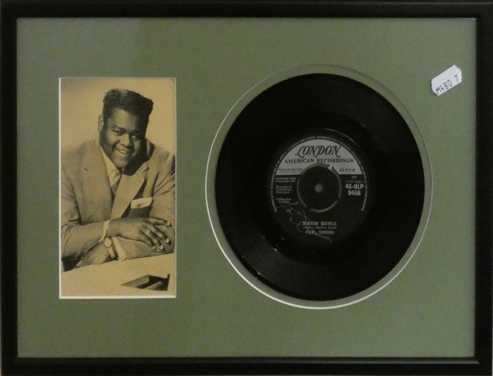 A signature on paper and framed Brunswick 78RPM record by Bill Haley and his Comets, '(We're Gonna) - Image 2 of 3