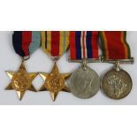 South Africa WWII group of four, awarded to L.F. Freeman, 1602, 1939-1945 Star Medal, Africa Star