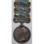 The Crimea Medal (1854) and bars Sebastopol (25th October 1854), Inkermann (5th November 1854) and