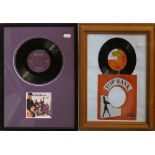 A signed and framed 45RPM record by Craig Douglas, featuring 'Heart of a Teenage Girl', together