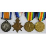 Great War pair, awarded to Cpl. T. Geldard, 6694, West Yorkshire Regiment, 1914-1918 War Medal,