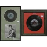 A signed and framed photograph and 45RPM record by Helen Shapiro, featuring 'Marvellous Lie',
