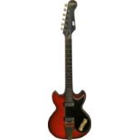 A Hofner CT Series Colorama II electric guitar, 1960/61, in red and black.