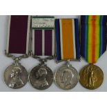 Great War group of three, awarded to Pte-L.Cpl G. Robinson, 8575, I/L North Lancashire Regiment,