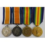 Great War pair, awarded to Pte. J.H. Hall Army Service Corps, M2-102389, 1914-18 War Medal and