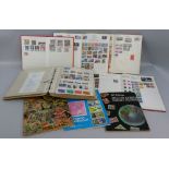 A collection of all world stamps in eight albums/binders, to include an 'All Nations' stamp album,