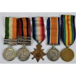 Victorian and later medals awarded to Pte. P. McCourt, 1935, Royal Scots, Queens South Africa Medal,