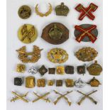 A collection of approximately 70 assorted Kings Crown and rank badges.