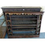 An oak dresser top (plate rack) 143 x 112 cm, together with another (2)