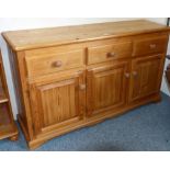 A modern pine sideboard, 145 x 85 cm