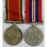 South Africa WWII pair, awarded to F. Grossman, 36379, 1939-1945 War Medal, Africa Service Medal.