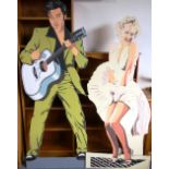 *A pair of lifesize celebrity cut-outs, 'Marilyn Monroe', 174cm tall, 76cm wide, together with '