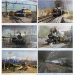 Six Terence Cuneo railway related prints, limited issue signed in pencil with certificates (6).