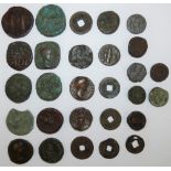 A quantity of Ancient Roman, Greek and Chinese coins, comprising larger copper and other coins