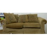 A two seater settee together with a matching armchair (2)