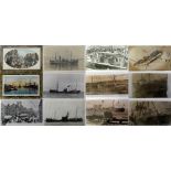 Five photograph albums containing photographs of trawler crews, trawlers, Hull postcards, copy