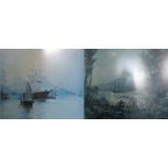 After Montague Dawson, two gilt framed prints, 'Pieces of Eight' and 'The Pagoda Anchorage',