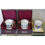 Paragon - limited edition twin handled commemorative loving mugs, Queen Elizabeth II Silver Jubilee,