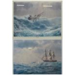 After John Chancellor two limited edition maritime prints 'Sorely Tride, HMS Beagle off Cape