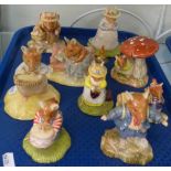 Nine Royal Doulton Brambly hedge figures