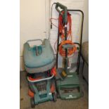 A Qualcast electric lawn rake, Bosch lawnmower and electric strimmer (3)