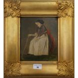 A portrait of an old woman, gilt frame