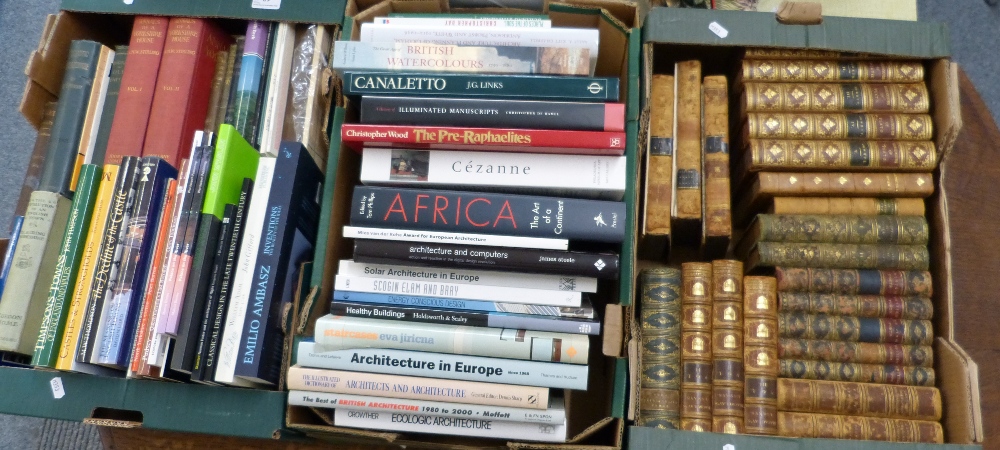 Four boxes of mainly architectural books, together with a box of leather bound books (5) - Image 2 of 6