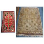 Wool Rug 186cm x 130cm, Together with a 'Ready Made' Rug. (2)