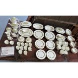 Royal Doulton Rondelay pattern tableware, 12 piece tea, dinner and coffee set, approximately 130