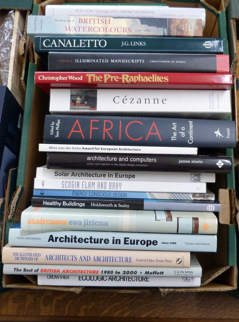 Four boxes of mainly architectural books, together with a box of leather bound books (5) - Image 5 of 6
