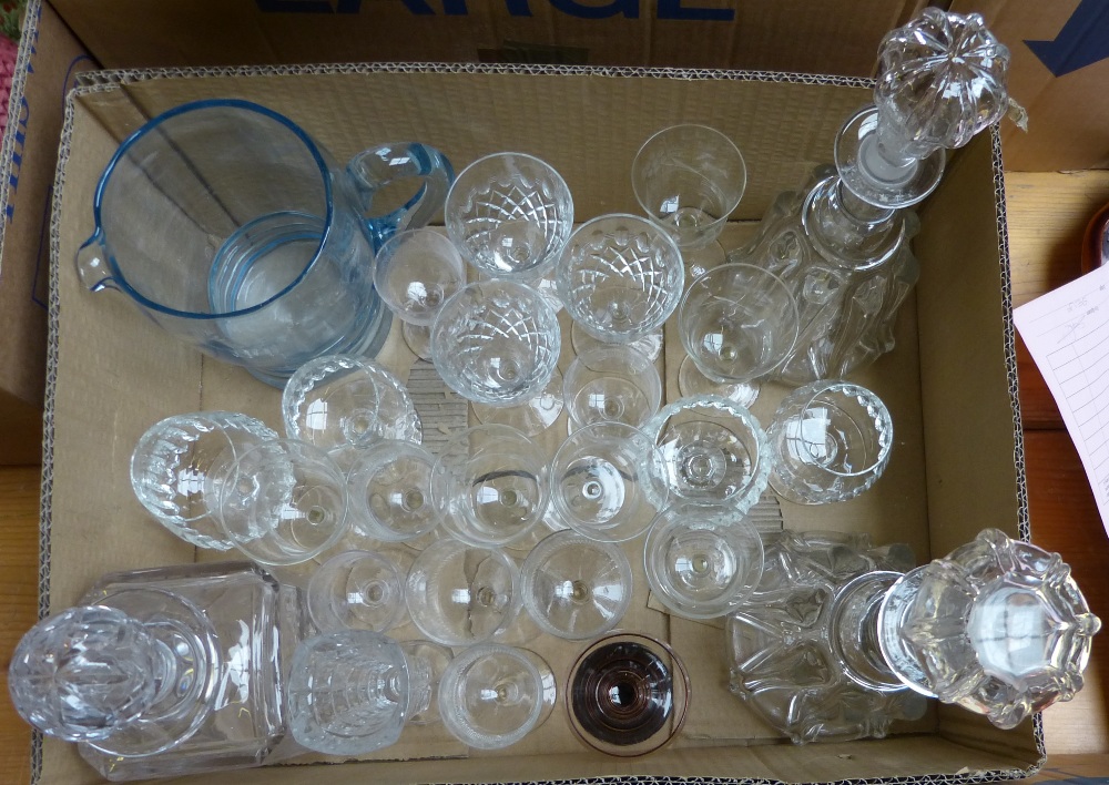 A box of glassware, a box of tableware including Royal Stafford tea service, fish dish, - Image 2 of 5