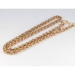 A 9ct yellow gold fancy link necklace 17 grams