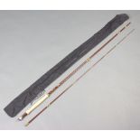 A Hardy Richard Walker Superlite 9'3" Reservoir fly fishing rod (line weight 7/8) in a black cloth