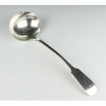 A Victorian silver fiddle pattern ladle Sheffield 1891, 260 grams