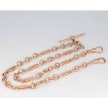 A 9ct yellow gold fancy link watch chain 29.5 grams