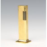 A gold plated Dunhill Tallboy table top cigarette lighter 11cm