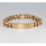 A 9ct yellow gold identity bracelet 52.2 grams