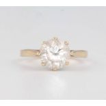 A 9ct yellow gold paste set ring size M 2.2 grams gross