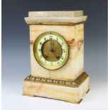 A Japy Freres French 19th Century 8 day striking clock with enamelled dial and Arabic numerals